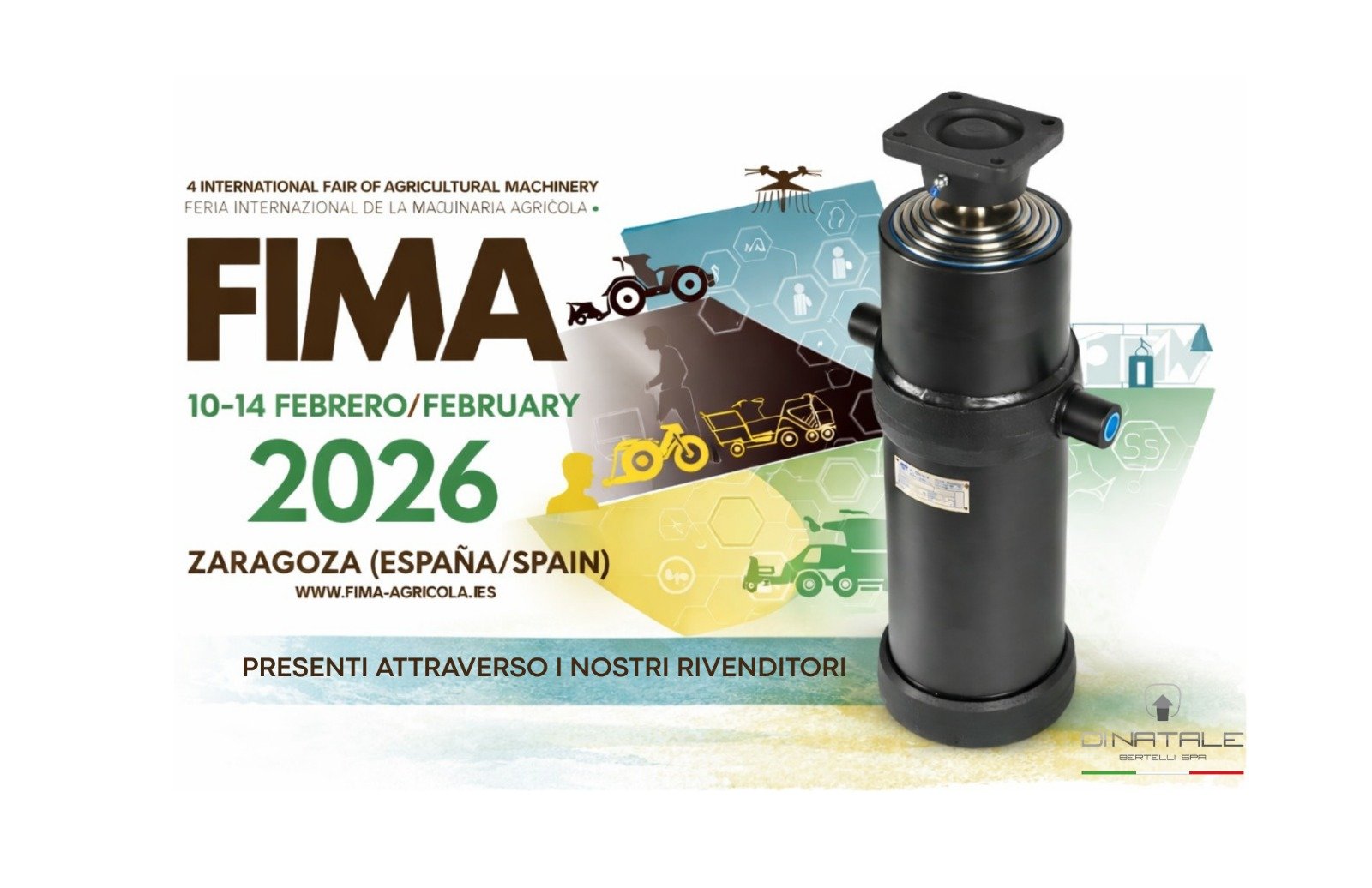 ATTRAVERSO I NOSTRI DISTRIBUTORI SAREMO PRESENTI ALLA FIERA AGRICOLA FIMA 2026 - SARAGOZZA (SPAGNA) 